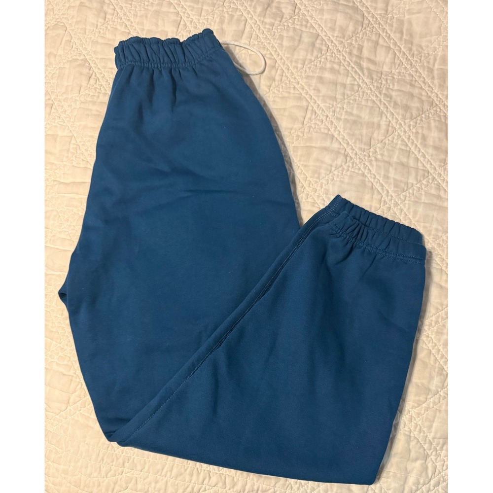 Nike Solo Swoosh Fleece Pants Mens Medium Blue Essentials Joggers DX0815-491